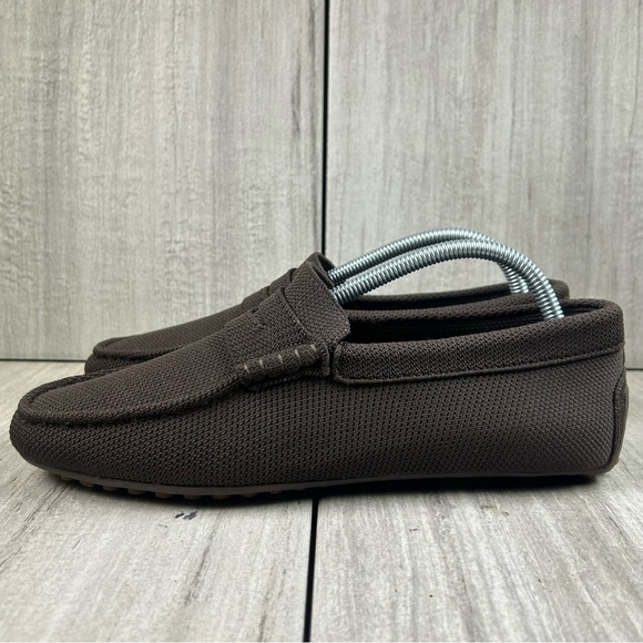 NEW Peter Millar Cruise Knit Driver Loafer Chocolate Brown MA23F40 Mens Size 8 - Picture 1 of 10
